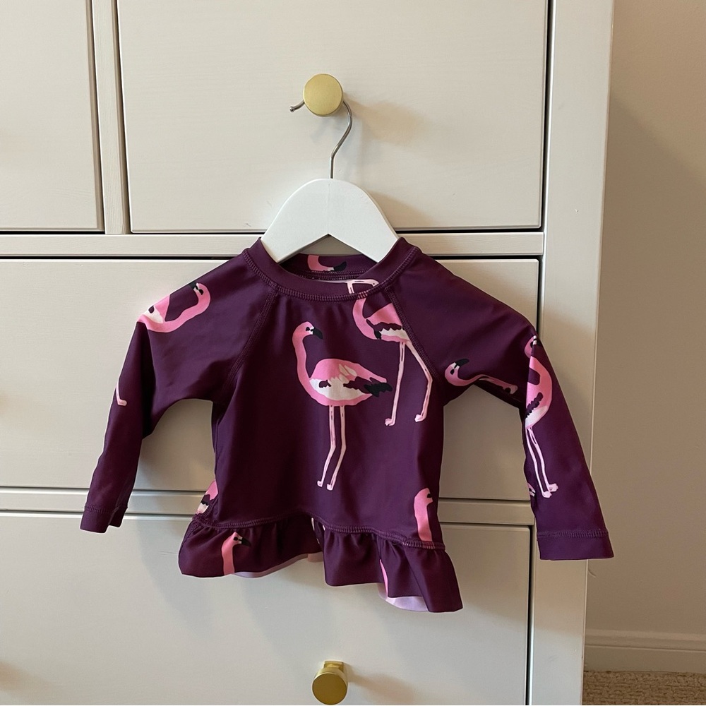 Tea Collection Flamingo Swim Top Size 6-9 Months